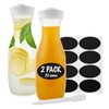 Plastic Juice Carafe with Lids (Set of 2) 32 oz