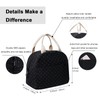 EurCross Upgraded Compact Black Lunch Bag for Girls Women,Canvas Reusable