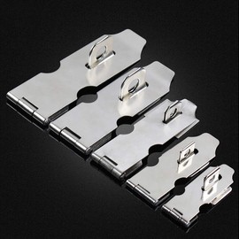 Stainless Steel Padlock Hasp, Heavy Duty Hasp and Staple Sets Door Lock Bolt Security Hasp Lock Padlock Staple Shed Clasp Door Padlock Hasp Staple for Shed