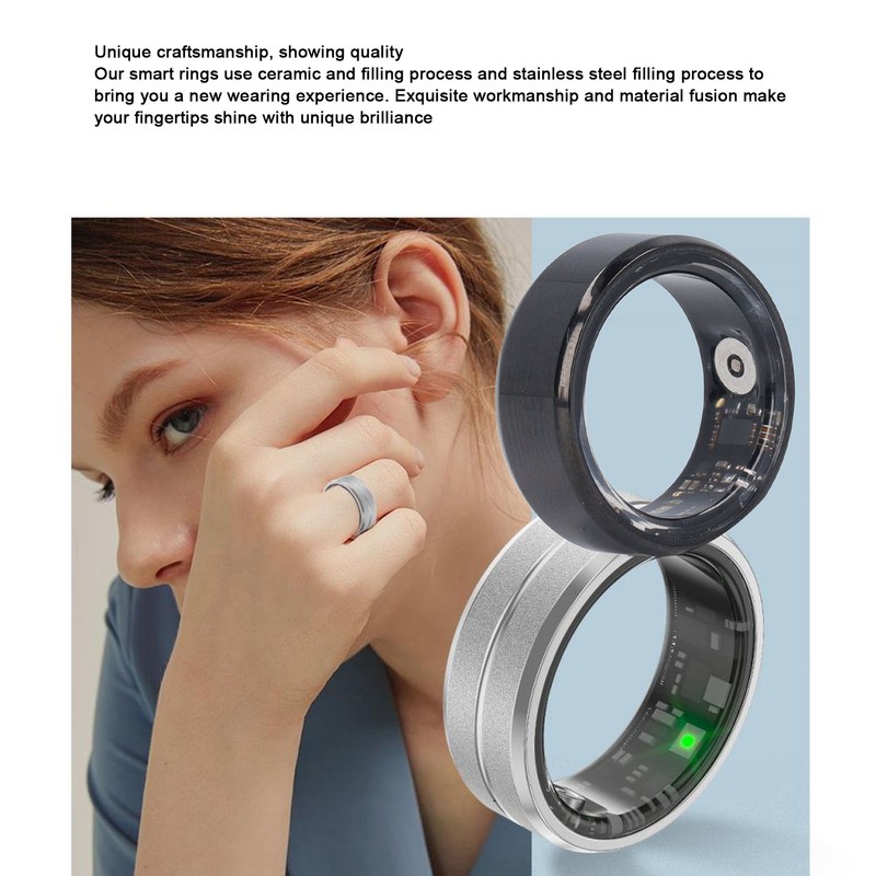 Smart Health Ring IP68 Waterproof Bluetooth Connection Rechargeable Pedometer Health