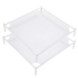 STORAGE MANIAC Sweater Drying Rack, Mesh Clothes Drying Rack, Stackable Laundry Drying Rack, Lay Flat Dryer for Delicates, Portable Dry Rack for Indoor or Outdoor, White, 2-Pack