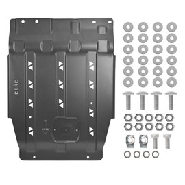 GuiTT Manganese Full Skid Plate Compatible with 2015-2022 Ford F150 Transmission Skid Plate Splash Panel Shield（Not fit PowerBoost） (Transmission Skid Plate)