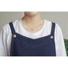 Adjustable Japanese Style Kitchen Apron Cotton Linen with 2 Pockets