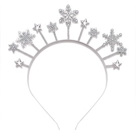 NVENF Diademas de Navidad festivas para mujer, árbol de Navidad, alce, copo de nieve, diadema de fiesta de Navidad, regalos