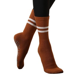 FASECKS Antiskid Yoga Socks,Grip Non Slip Long Socks for Pilates, Barre, Martial, Arts Fitness, Dance for Women