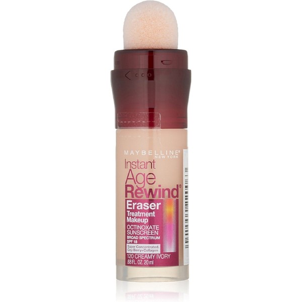 Maybelline New York Instant Age Rewind Eraser Treatment Makeup, Creamy Ivory [120] 0.68 oz (Pack of 2)