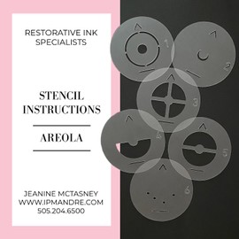 Restorative Ink Specialists Nipple and Areola Stencil Design Kit, Clear