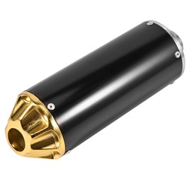 Trkimal 28mm Exhaust Muffler for CRF50 XR50 KLX SSR Thumpstar TTR YCF Lifan Apollo dbx18 50cc 70cc 90cc 110cc 125cc Chinese Pit Dirt Bike Parts (Yellow)