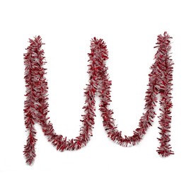 Simply Products 4M Chunky/Fine Cut Christmas Tinsel Garland Decoration (Red & White)