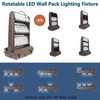 Dusk to Dawn 240W Rotatable LED Wall Pack Light, 5000K