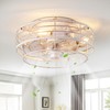 Youroke Ceiling Fan with Light and Remote, Modern Flush Mount