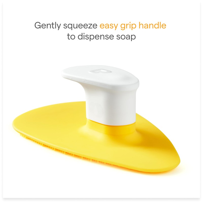 Munchkin Squeeze & Scrub Silicone Baby Bath Brush with Soap
