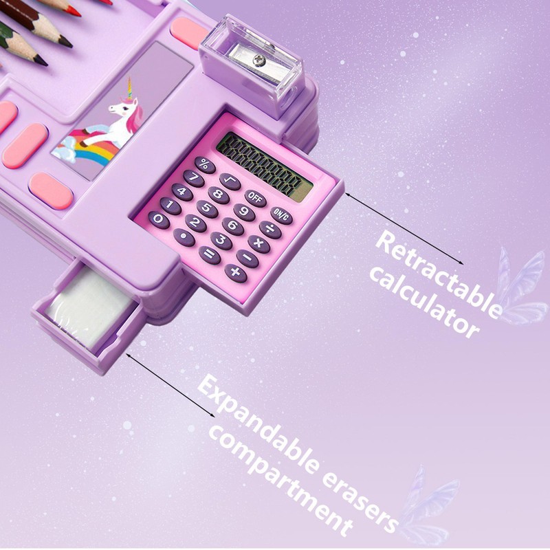 Pop Up Multifunction Pencil Case, Cute Cartoon Pen Box Organizer