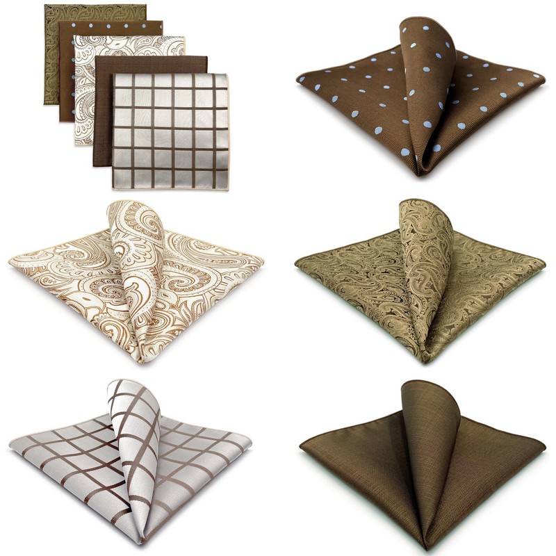 Shlax & Wing 5 Pcs Men's Pocket Square Set Business