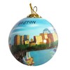 Art Studio Company Hand Painted Glass Christmas Ornament - Boston