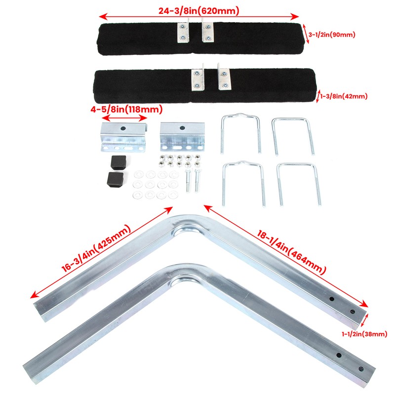 ECOTRIC Boat Trailer Guide 2 Foot Bunk Board Guide-On Rails