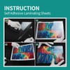 (50 Sheets) HA SHI Self Adhesive Laminating Sheets, No Machine