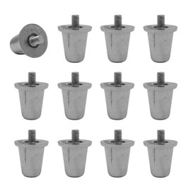 55 Sport Aluminium Replacement Rugby Studs - 12 Pack (18mm) - Silver