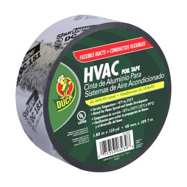 Duck Brand HVAC UL 181B-FX Listed Foil Tape for Flexible Ducts, 1.88-Inch by 120 Yards, Single Roll, Silver (673753)
