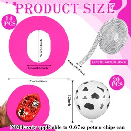 MiniInflat 14 Sets Mini Cowboy Hat Brim Cutouts Potato Chip Cardboard Hat Cowboy Cowgirl Themed Parties Turn Your Snack into Western Wear for Crafts DIY Gifts(Cow Color)