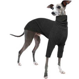 Greyhound Jumper, Pullover Greyhound Pajamas Lurcher Shirt Dog Sweatshirts Dog Turtleneck Pjs for Medium Dogs Warm Vest Warm Dog Jacket Dog Apparel(Grey, M)