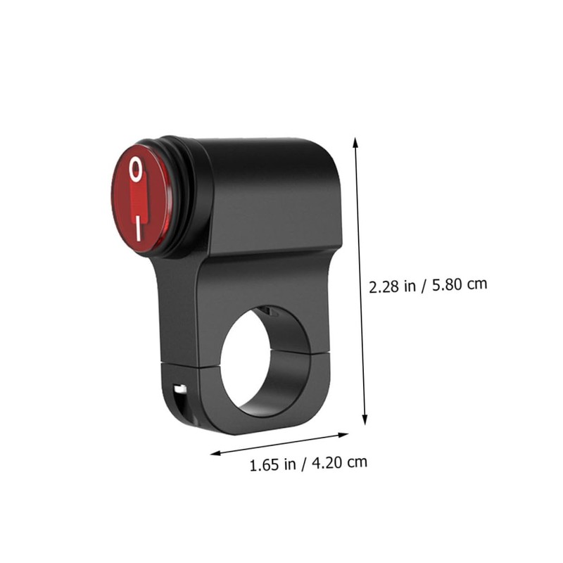 Ciieeo Motorbike Headlight Switch Aluminum Alloy Handlebar Emergency Light Control