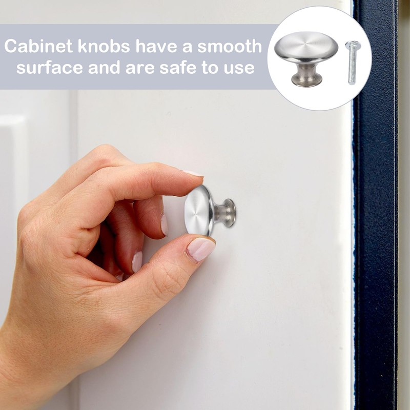 Nuqin 6PCS Cabinet Knobs,Stainless Steel Cupboard Knobs,Door Knobs for Cupboards