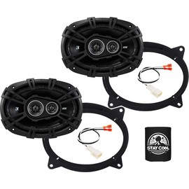 KICKER Speakers 6X9 inch for Toyota Highlander 2014-2019 Upgrade Kit - Pair of DS Series with Adapters and Harness, Car Audio Front Door Speaker DSC6930, 43DSC69304