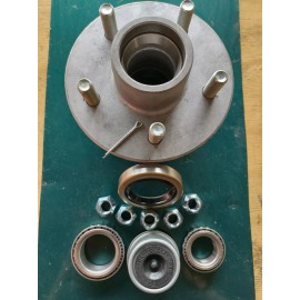 Waterland (2) Boat Trailer 5 Lug Hub Kit 3500 lb. Galvanized Fully Greased Bearings w/Cap