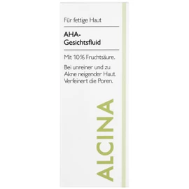 ALCINA AHA Facial Fluid with 10% Fruit Acid - 1 x 50 ml - For Oily Skin - Ideal for Blemished and Acne Prone Skin - Refines Pores and Stimulates Skin Renewal