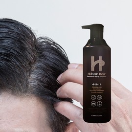 Detailed page High Bone Hair Black Shampoo 400ml Gray Gray Cover Dyeing Shampoo Hair Scalp Hair Loss Care Mildly Acidic Shampoo / 하이본 헤어 블랙 샴푸 400ml 새치커버 염색샴푸 모발 두피 탈모 케어 약산성샴푸