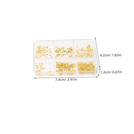 FOMIYES 2 Boxes Metal Nail Charms of Star Studs Gold Silver Mini Nail Art Decorations for Women Secure Fit Versatile Accessories for DIY Manicure