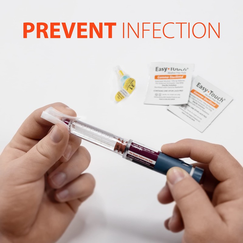 EasyTouch Gamma-Sterilized Alcohol Prep Pads, Box of 100