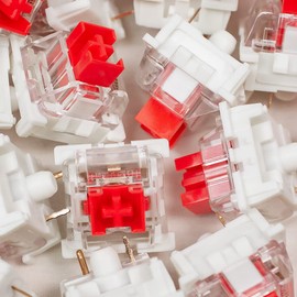 OUTEMU Red Switch 3-Pin Key Switch Replacemen - Cherry MX Equivalent DIY Replaceable Switches for Mechanical Gaming Keyboards(30PCS)