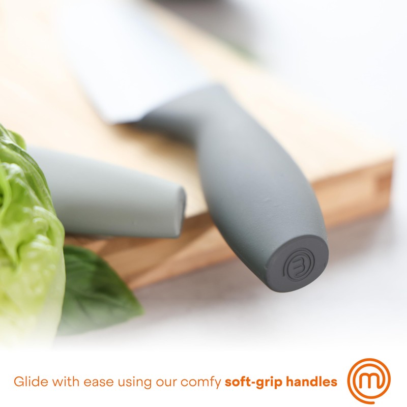 MasterChef Kitchen Knife Set with Covers, 6 Professional Chef Knives