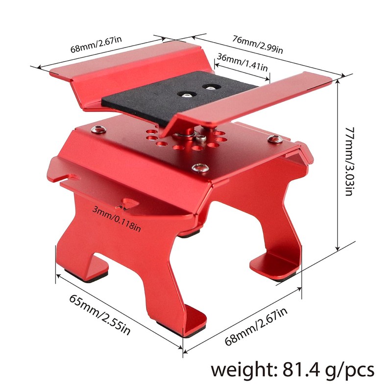 81g Aluminum RC Car Stand with Shock Holder - 12-Angle