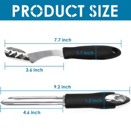 Jalapeno Pepper Corer, Set of 2, Stainless Steel Chili Corer Remover with Wave Disc and Rubber Handle, Core Corer for Jalapenos, Chilis, Peppers, Zucchini Cucumber Corer