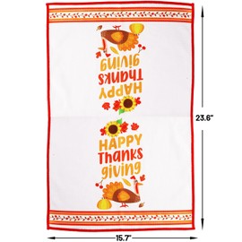 Fancy Land Thanksgiving Kitchen Towels 2PCS Turkey Pumpkin Cornucopia Dish Towels Fall Autumn Party Supplies