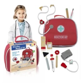 Doctor Juguetes Kit Doctor Madera Con Estuche Para Niños