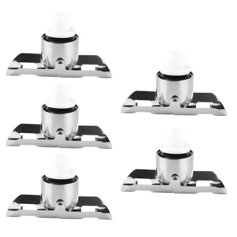 5PCS Stainless Steel Champagne Stopper Wine Drinks Bottle Plug Sealer