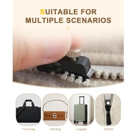 SUBORAWOS Zipper Repair Kit 21 pcs Universal Set - Mixed Sizes Zipper Pull Replacements for Bags, Jackets, Clothing, Shoes, and Boots