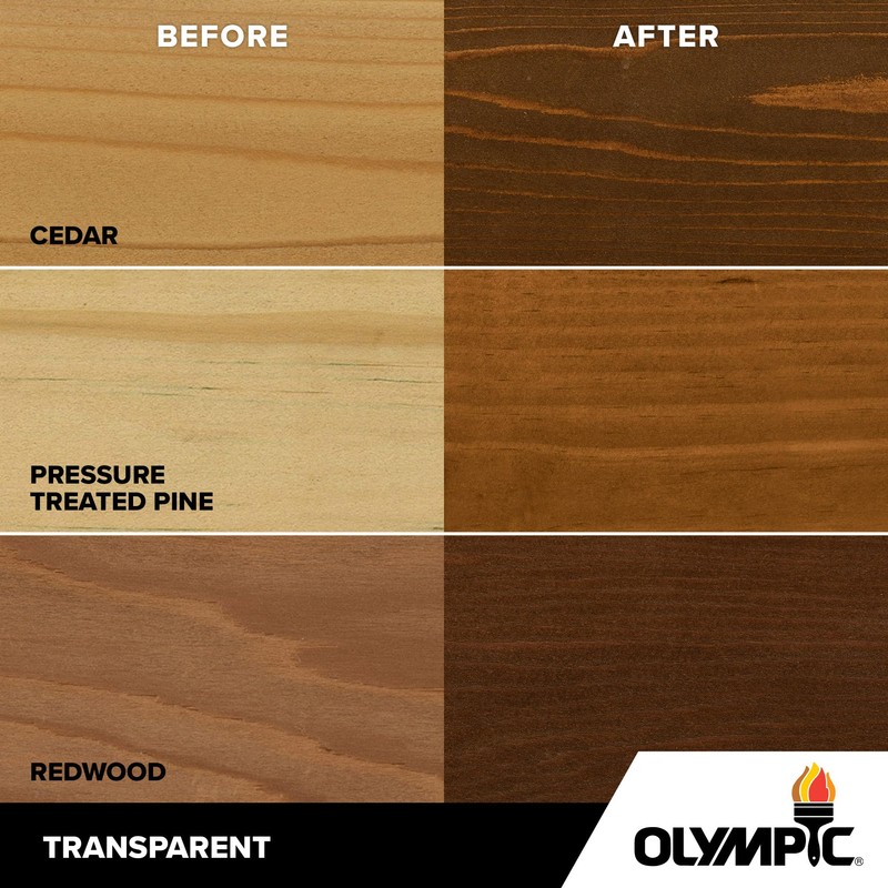 Olympic Elite 1 gal. American Chestnut Semi-Transparent Stain and Sealant