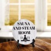Signs ByLITA Sauna and Steam Room Circle Table Sign with