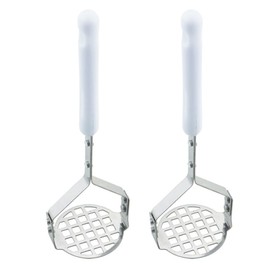 LALAFINA Prensa De Papas De Acero Inoxidable 2 Piezas Manual Con Mango Antideslizante Para Puré De Papas Verduras Utensilio De Cocina Para Hogar Reuniones