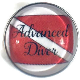 Fashion Jewelry Advanced Diver Scuba Diver Down Flag 18MM - 20MM Fashion Snap Jewelry Snap Charm