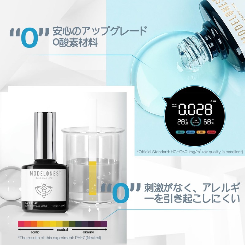 Modelones Gel Nail Base Coat, 15ml Large Capacity, UV/LED Compatible,