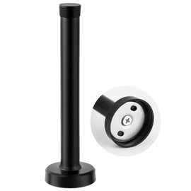 Door Stop, Long Door Stopper, 5 inch Heavy Duty Door Stops with Rubber Bumper Tip,Brushed Satin Nickel Door Holder Doorstop Protect Wall and Door, Stainless Steel Door Stop Wall Mount