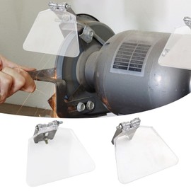 GAESHOW Pack of 2 Bench Sander Eye Protection, Small Stainless Steel Angle Grinder Safety Cover Grinding Wheel Eye Protection, Grinder Accessories for Grinding Stand Type 200/250