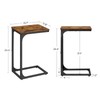 VASAGLE C-Shaped End Table, Small Side Table for Couch, Sofa
