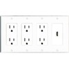 RiteAV HDMI Wall Plate 4 Gang with 3 x 15A
